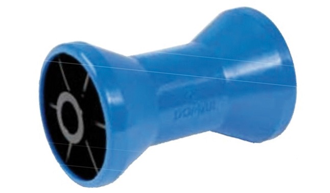 Rullo Centrale Blu Carrello Dia. mm. 130x80 Foro mm. 18